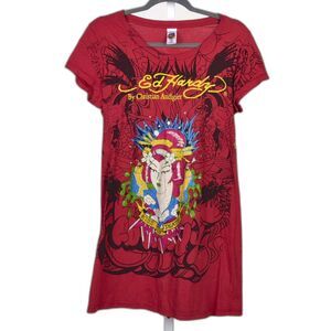 Ed Hardy Blinged Out Geisha Jersey Knit Dress Size M